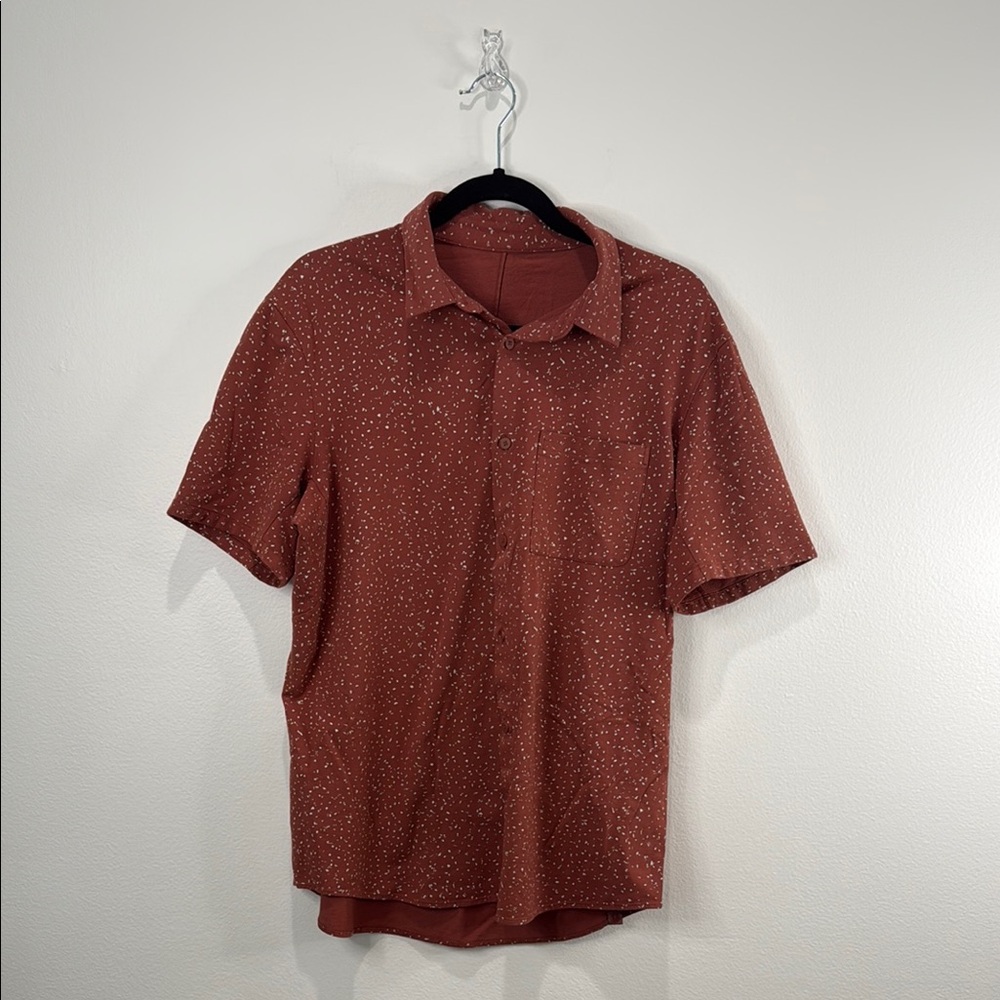 Brown Casual Button Down Shirt with Earthy Tone